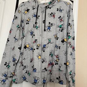 Disney Gray Mickey Mouse light weight Hoodie